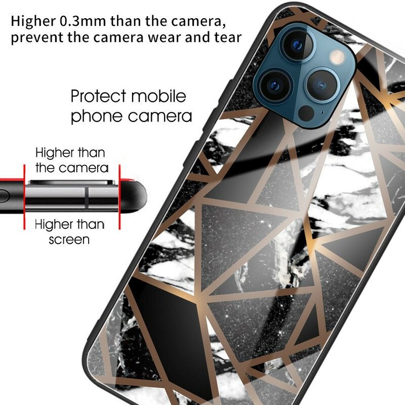 Case iPhone 13 Pro Geometria Marmori Karkaistu Lasi