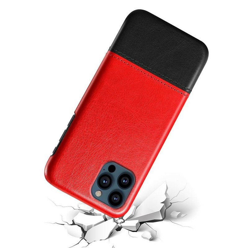 Case iPhone 13 Pro Ksq Kaksisävyinen Nahkaefekti