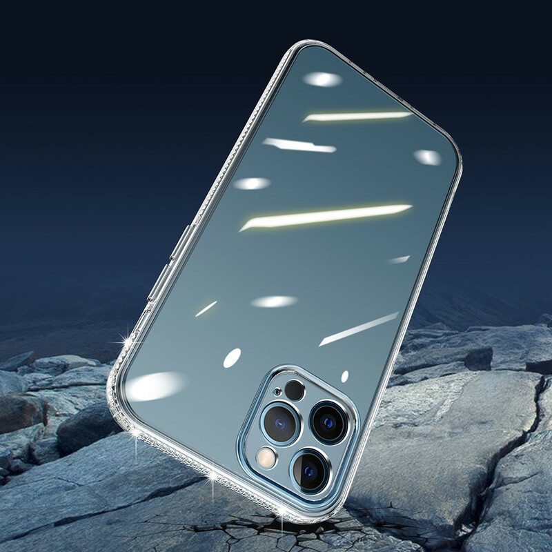 Case iPhone 13 Pro Läpinäkyvät Timanttireunat