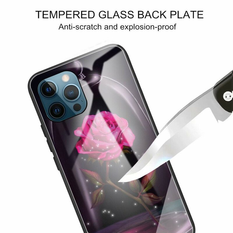 Case iPhone 13 Pro Magic Pink Tempered Glass