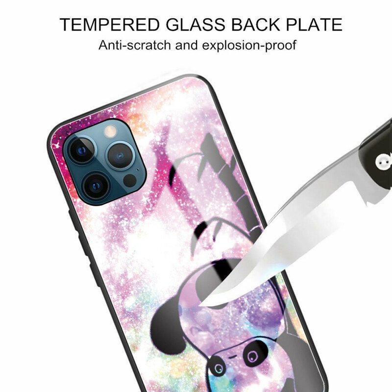 Case iPhone 13 Pro Panda Ja Bambu Karkaistu Lasi