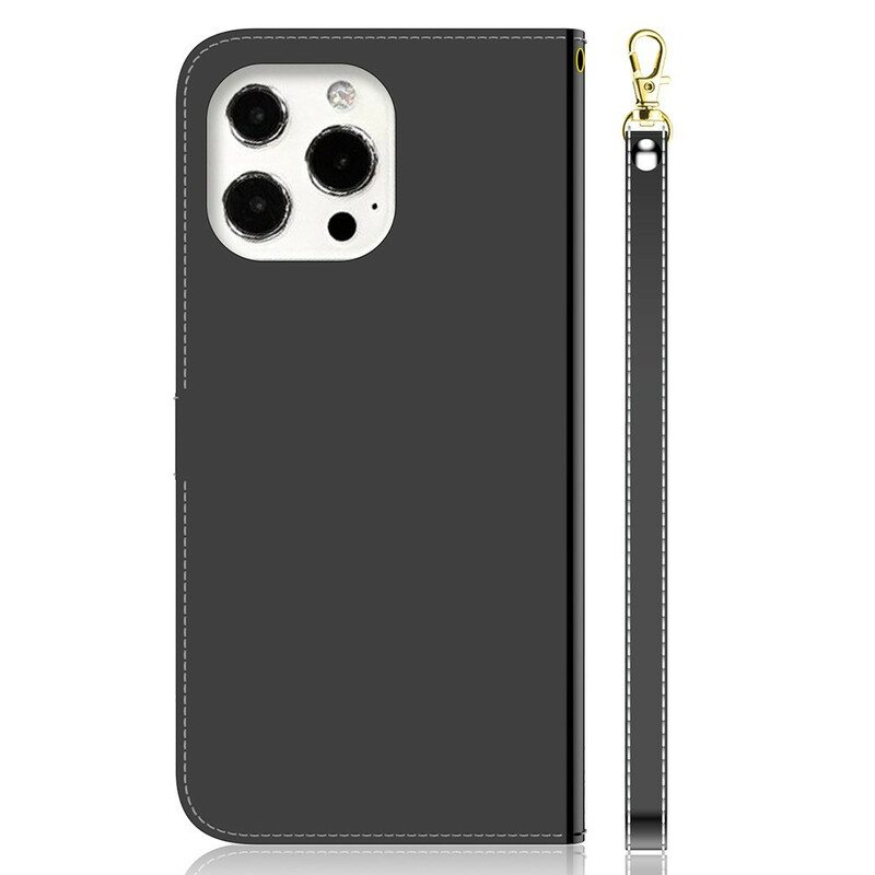 Kotelot iPhone 13 Pro Keinonahkainen Peilin Kansi