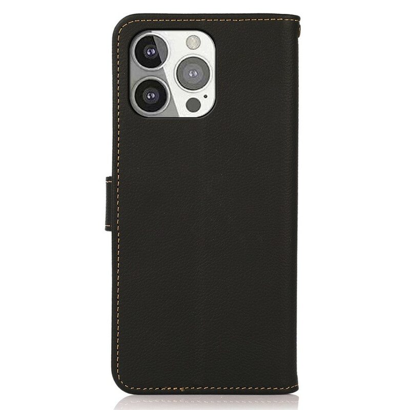 Kotelot iPhone 13 Pro Khazneh Rfid Aitoa Nahkaa