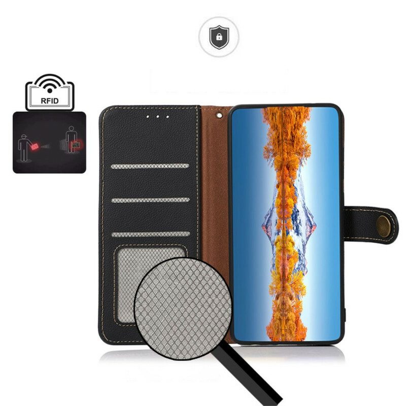 Kotelot iPhone 13 Pro Khazneh Rfid Aitoa Nahkaa