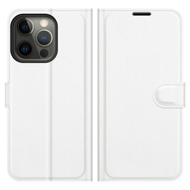 Kotelot iPhone 13 Pro Klassinen Litsi-nahkaefekti