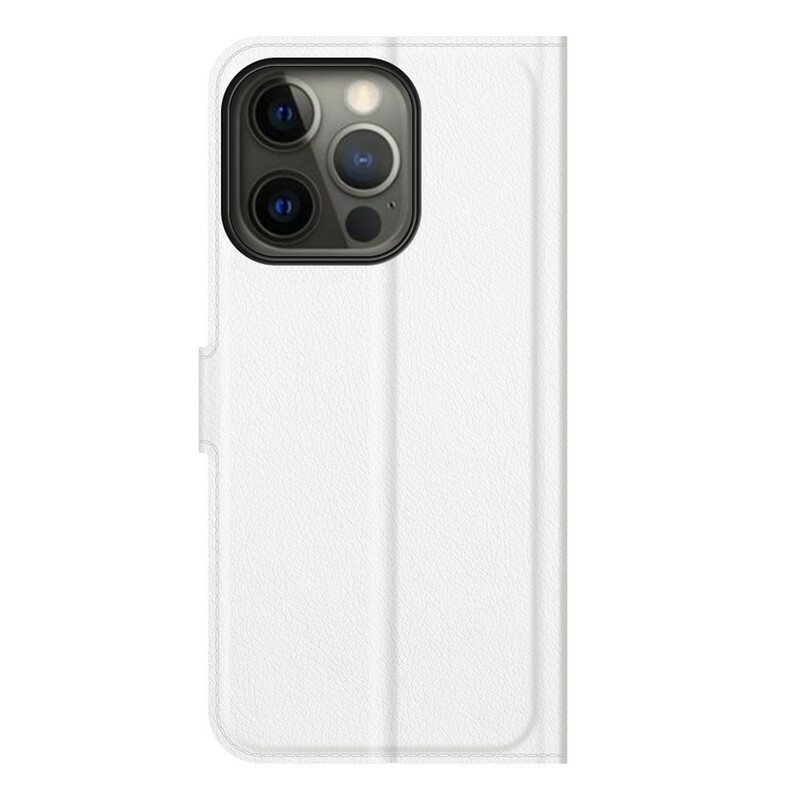 Kotelot iPhone 13 Pro Klassinen Litsi-nahkaefekti