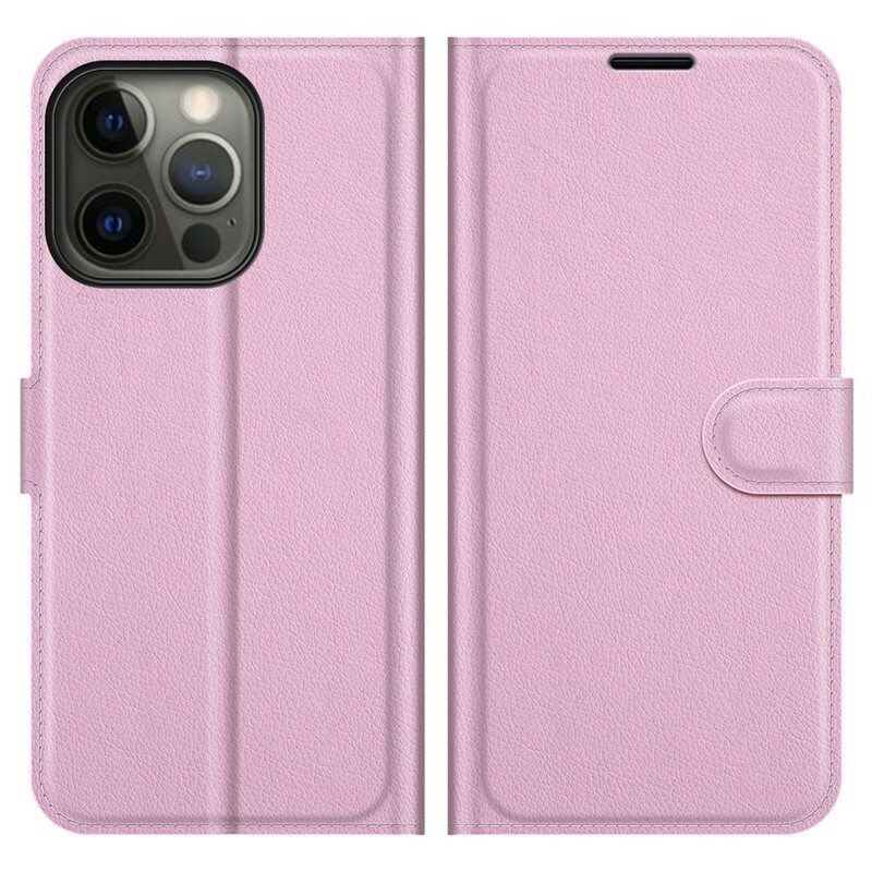 Kotelot iPhone 13 Pro Klassinen Litsi-nahkaefekti