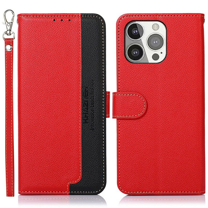 Kotelot iPhone 13 Pro Litsi Style Rfid Khazneh