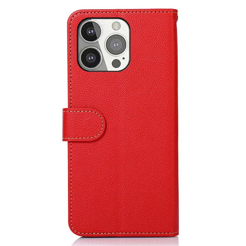Kotelot iPhone 13 Pro Litsi Style Rfid Khazneh