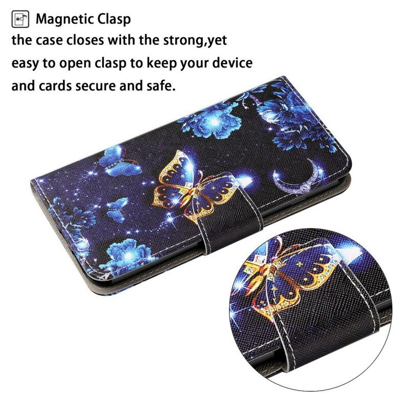 Kotelot iPhone 13 Pro Suojaketju Kuori Arvokkaita Stringiperhosia