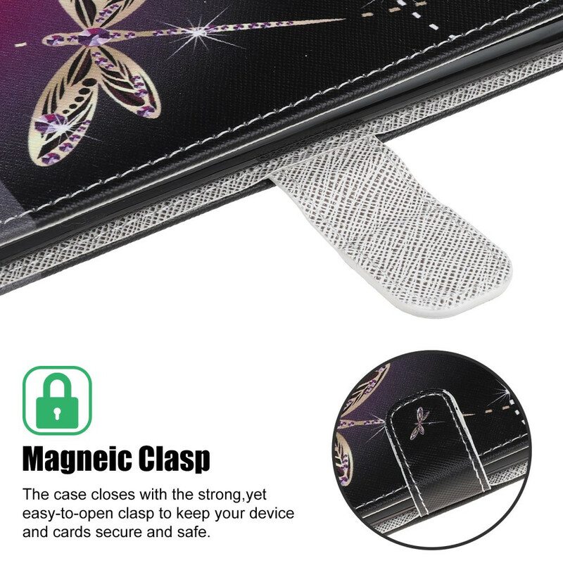 Kotelot iPhone 13 Pro Suojaketju Kuori Strappy Dragonflies
