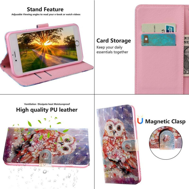 Kotelot iPhone 13 Pro Valopilkku Germain Pöllö