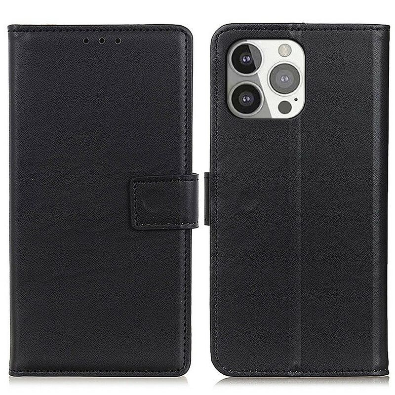 Kotelot iPhone 13 Pro Yksinkertainen Nahkaefekti