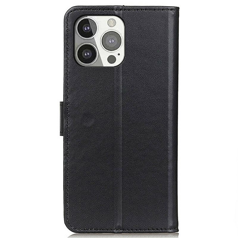 Kotelot iPhone 13 Pro Yksinkertainen Nahkaefekti