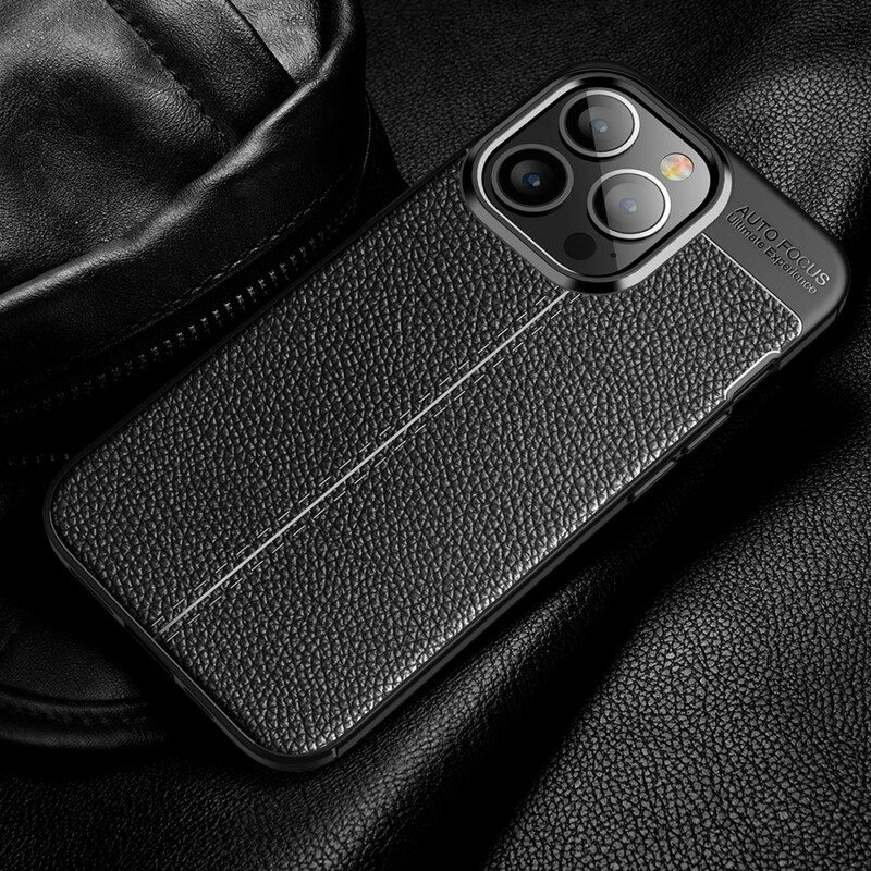 Kuori iPhone 13 Pro Kaksilinjainen Litsi-nahkaefekti