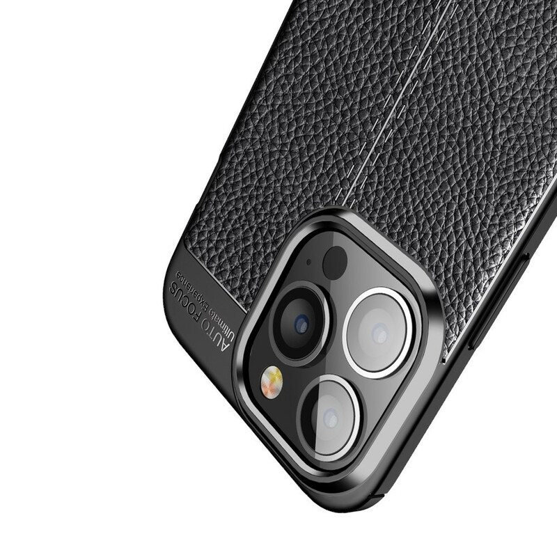 Kuori iPhone 13 Pro Kaksilinjainen Litsi-nahkaefekti