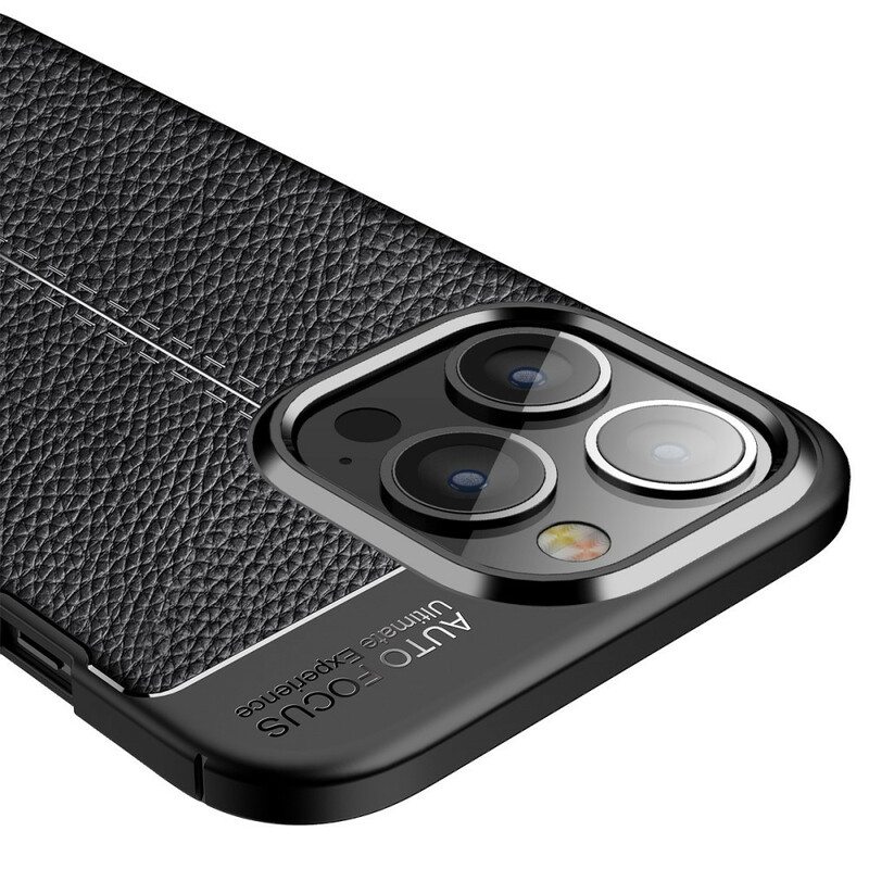 Kuori iPhone 13 Pro Kaksilinjainen Litsi-nahkaefekti