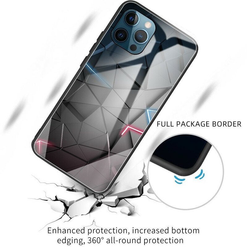 Kuori iPhone 13 Pro Karkaistu Lasi Geometria