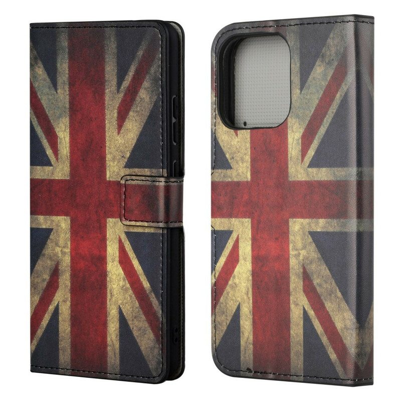 Nahkakotelo iPhone 13 Pro Englannin Lippu