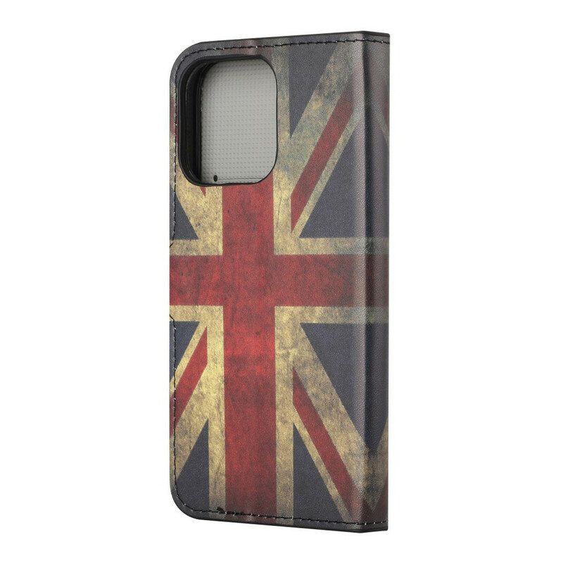 Nahkakotelo iPhone 13 Pro Englannin Lippu