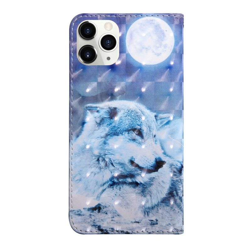 Nahkakotelo iPhone 13 Pro Valopiste Gerald The Wolf
