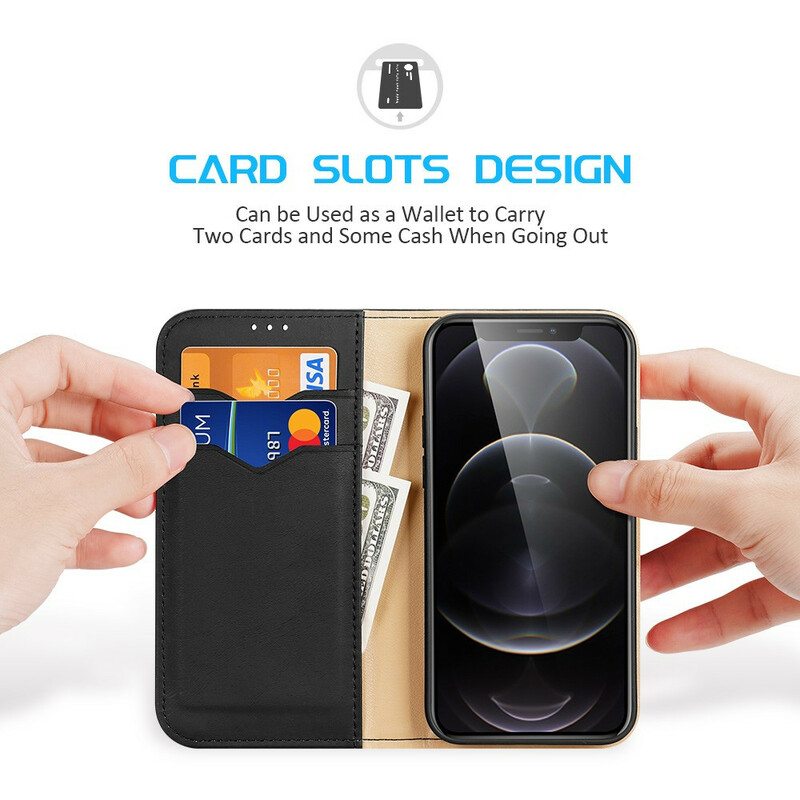 Puhelinkuoret iPhone 13 Pro Kotelot Flip Dux Ducis Rfid Haljasnahka