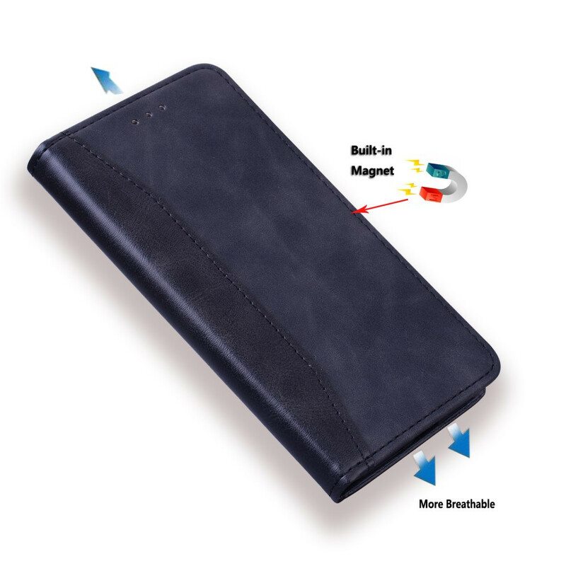 Puhelinkuoret iPhone 13 Pro Kotelot Flip Kaksisävyinen Business Leather -efekti