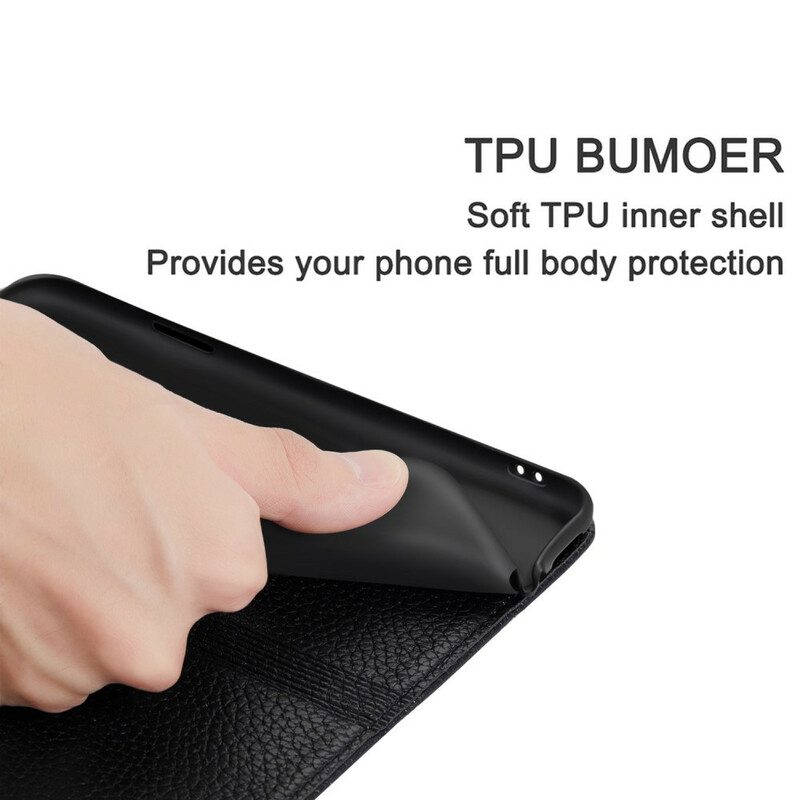Puhelinkuoret iPhone 13 Pro Kotelot Flip Keinonahka Litchi Ultra Chic