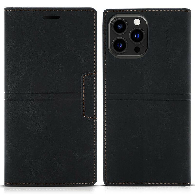 Puhelinkuoret iPhone 13 Pro Kotelot Flip Tyylikäs Nahkaompelumagneettinen Lukko