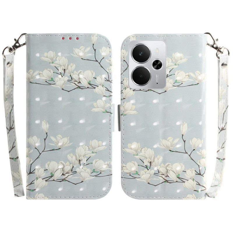 Kotelot Realme 14 5g Puhelinkuoret Magnolia Ja Nauha