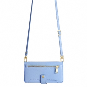 Kotelot Realme 14 5g Vetoketjullinen Lompakko Hihnalla Ja Olkahihnalla Suojakuori