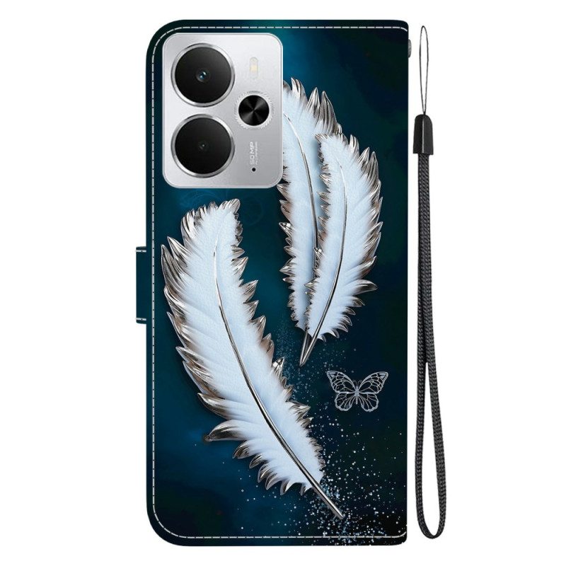 Kuoret Realme 14 5g Valkoiset Höyhenet