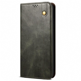 Nahkakotelo Realme 14 5g Puhelinkuoret Vahattu Jäljitelmä Nahka