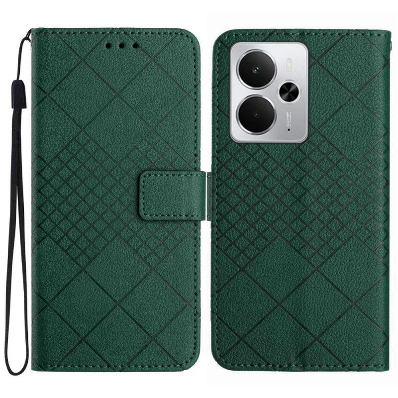 Nahkakotelo Realme 14 5g Timantit