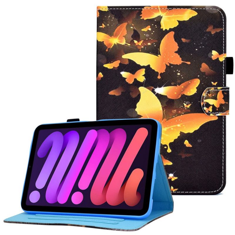 Flip Case iPad Mini 6 (2021) Ainutlaatuisia Perhosia