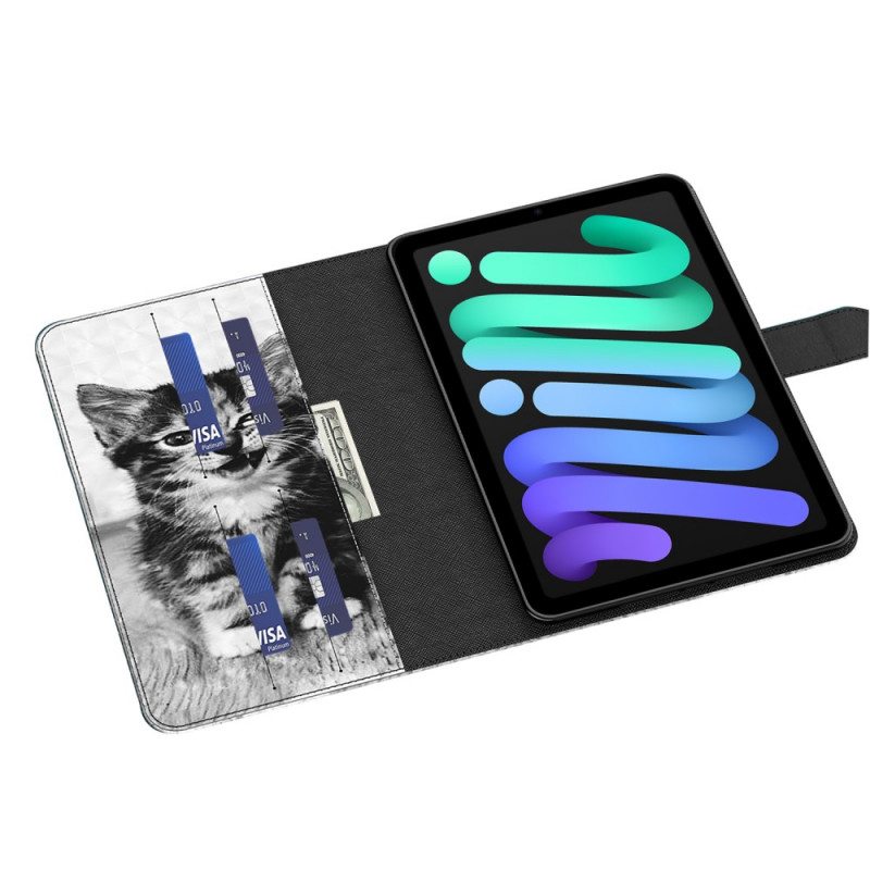 Flip Case iPad Mini 6 (2021) Keinonahkainen Kissanpentu