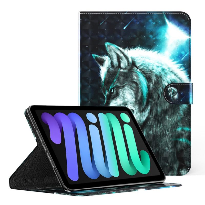 Nahkakotelo iPad Mini 6 (2021) Light Spot Wild Wolf