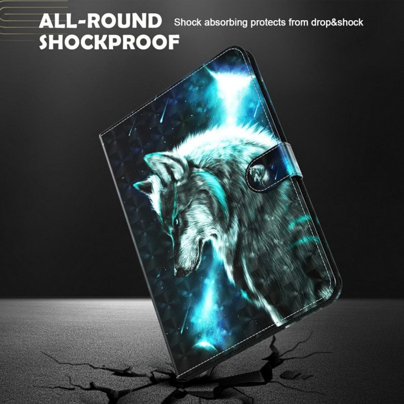 Nahkakotelo iPad Mini 6 (2021) Light Spot Wild Wolf