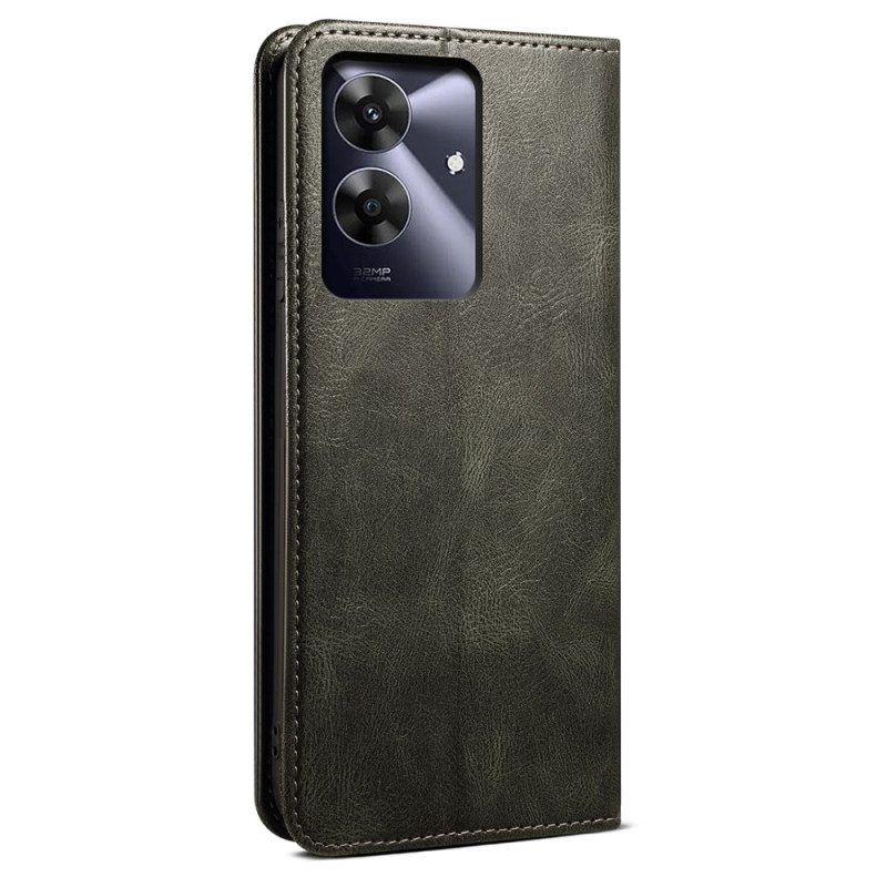 Nahkakotelo Realme Note 60x Vahattu Tekonahka