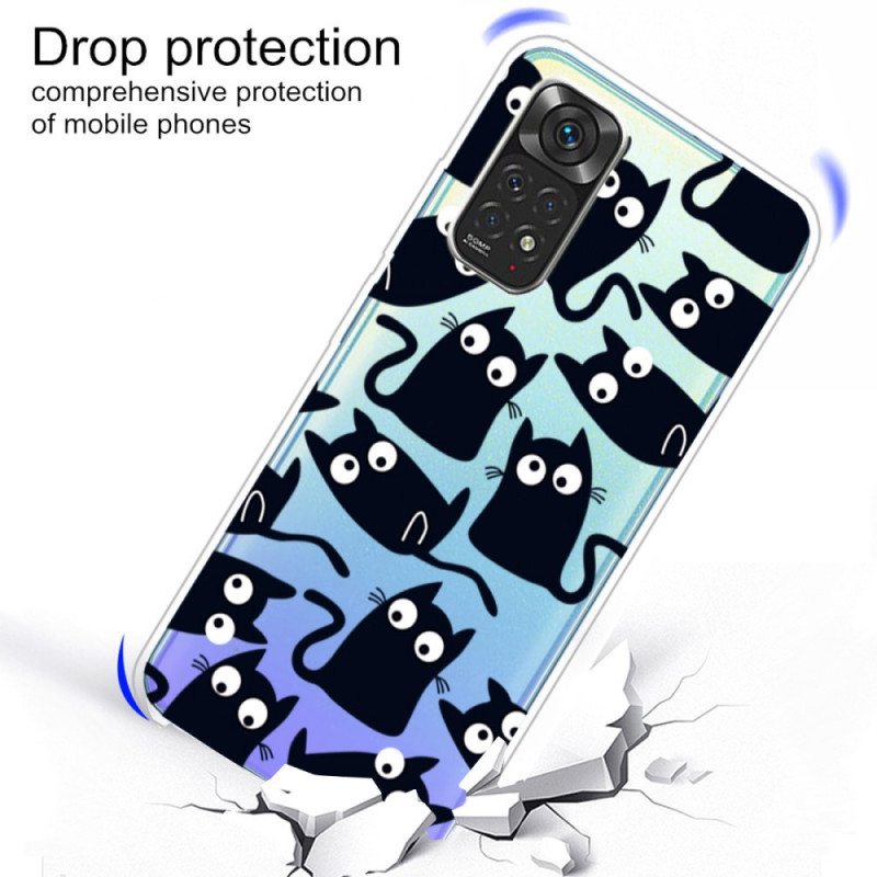 Case Xiaomi Redmi Note 11 Pro / 11 Pro 5G Useita Mustia Kissoja