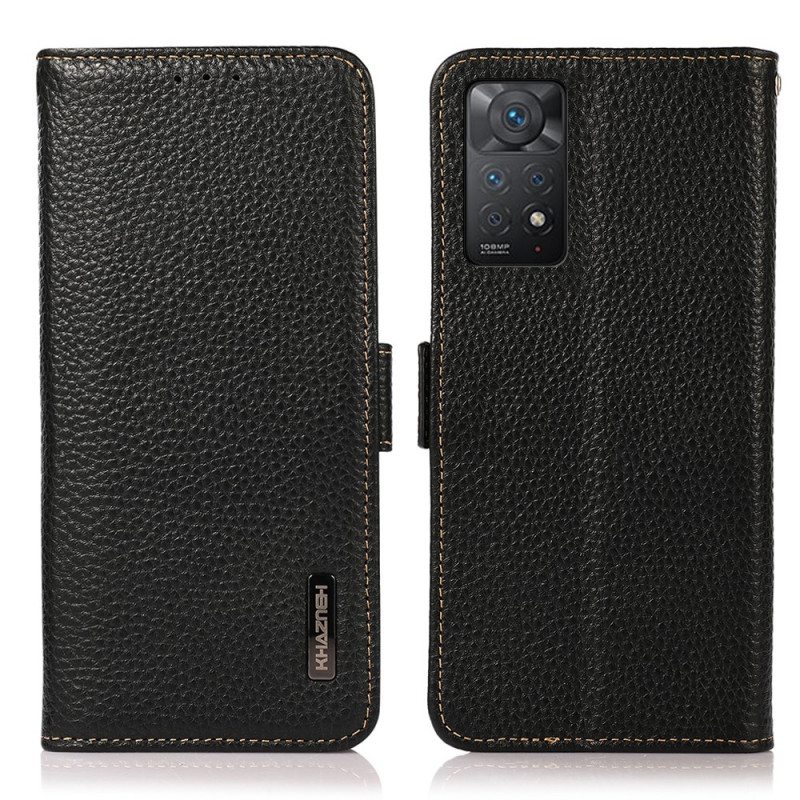 Nahkakotelo Xiaomi Redmi Note 11 Pro / 11 Pro 5G Aito Litchin Nahka Khazneh Rfid