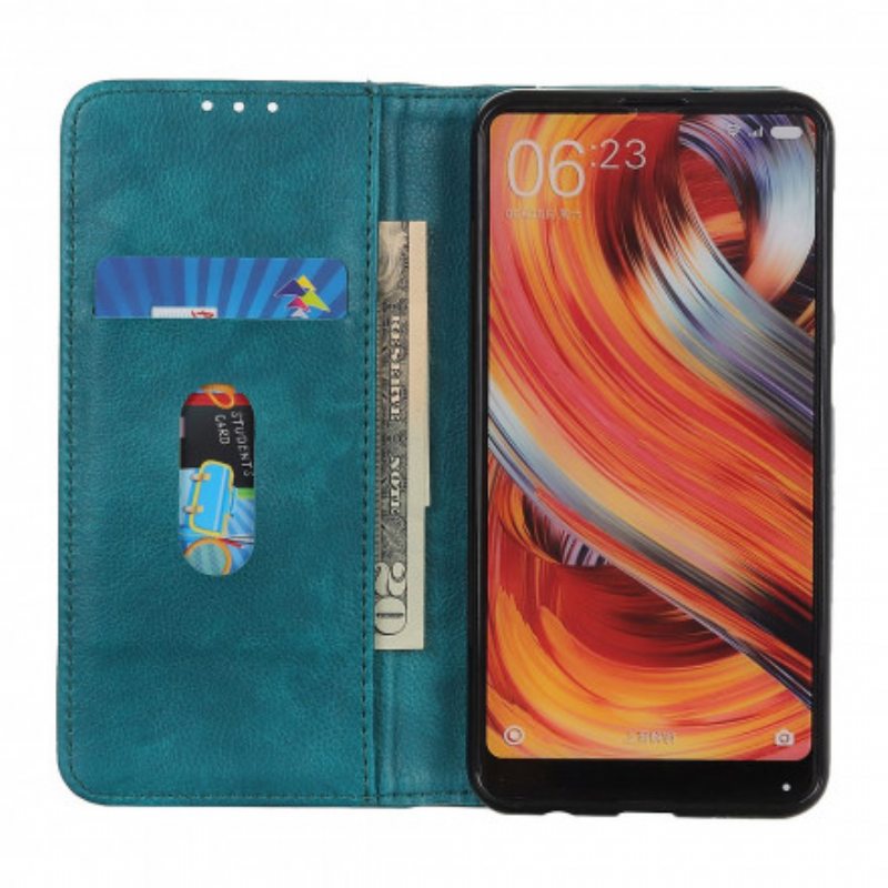 Puhelinkuoret Moto G60S Kotelot Flip Litchi Split Leather -versio