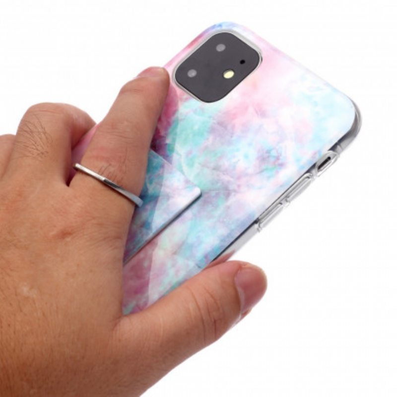 Case iPhone 11 Marmorimuotoilu Rengastuella