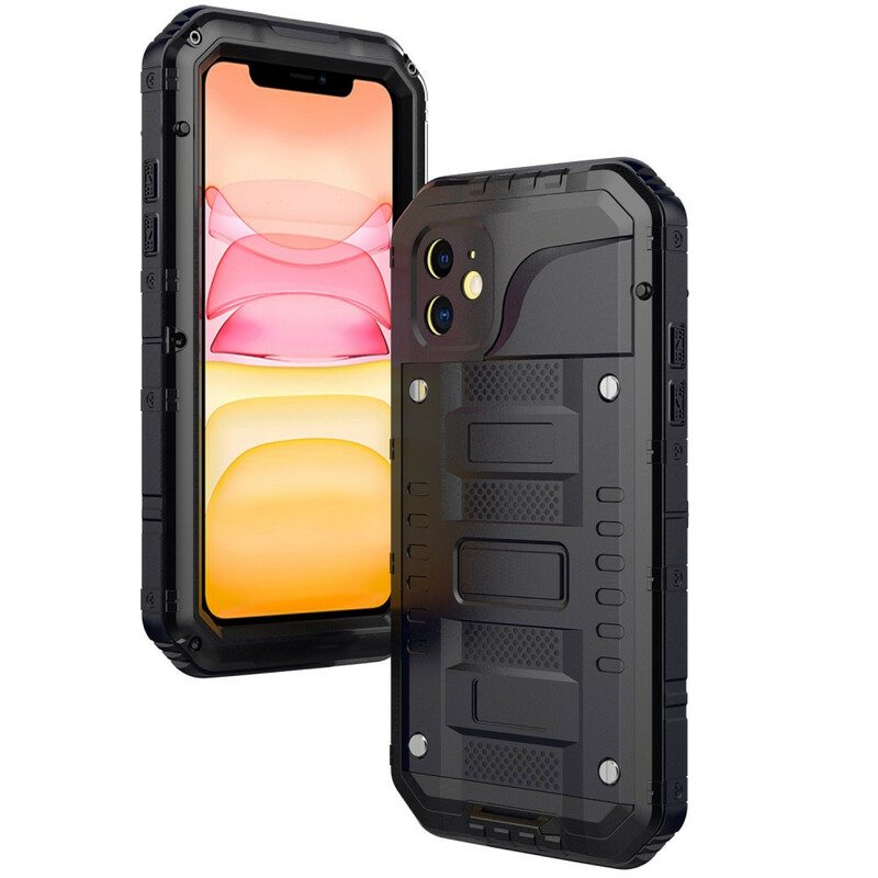 Case iPhone 11 Vedenpitävä Karkaistu Lasi Ja Metalli