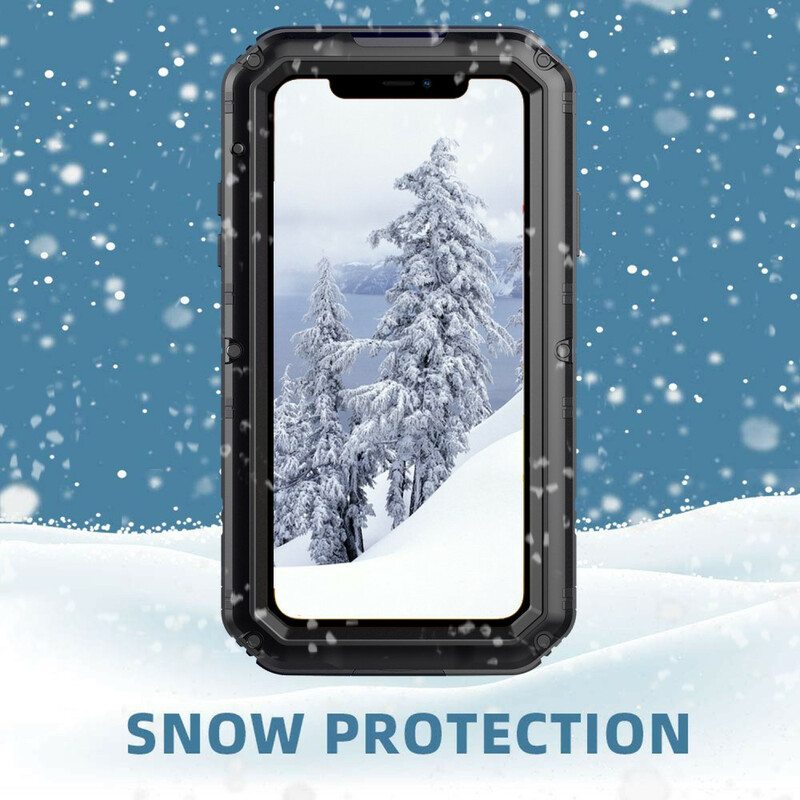 Case iPhone 11 Vedenpitävä Karkaistu Lasi Ja Metalli