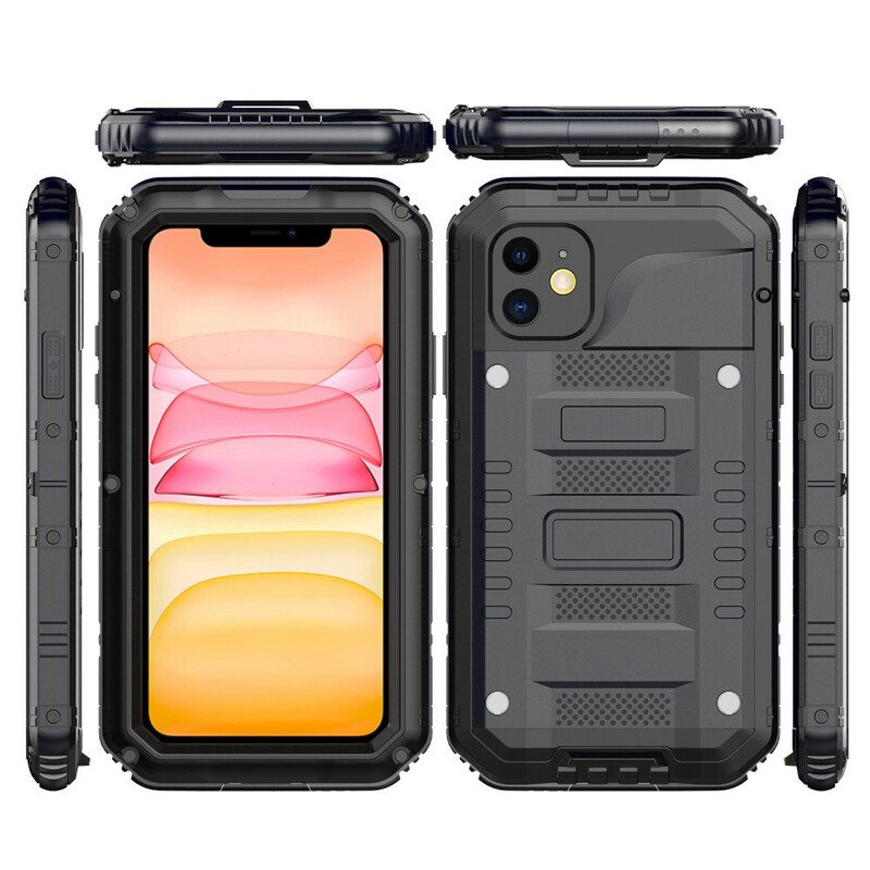 Case iPhone 11 Vedenpitävä Karkaistu Lasi Ja Metalli