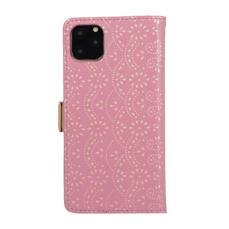 Kotelot iPhone 11 Suojaketju Kuori Pitsihihna Kolikkokukkaro