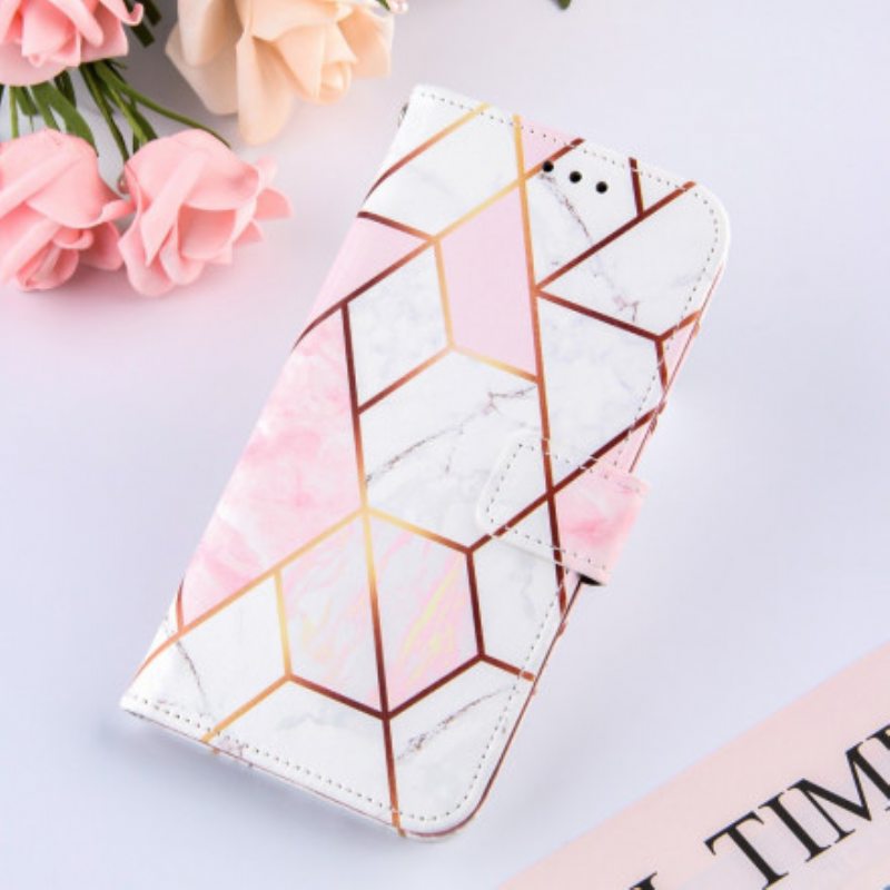 Nahkakotelo iPhone 11 Marmori Kaulanauhalla