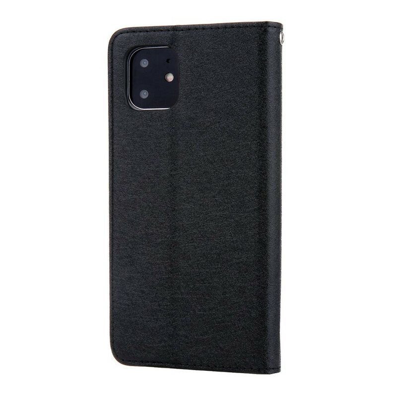 Puhelinkuoret iPhone 11 Kotelot Flip Nahkavaikutteinen Silkkirakenne
