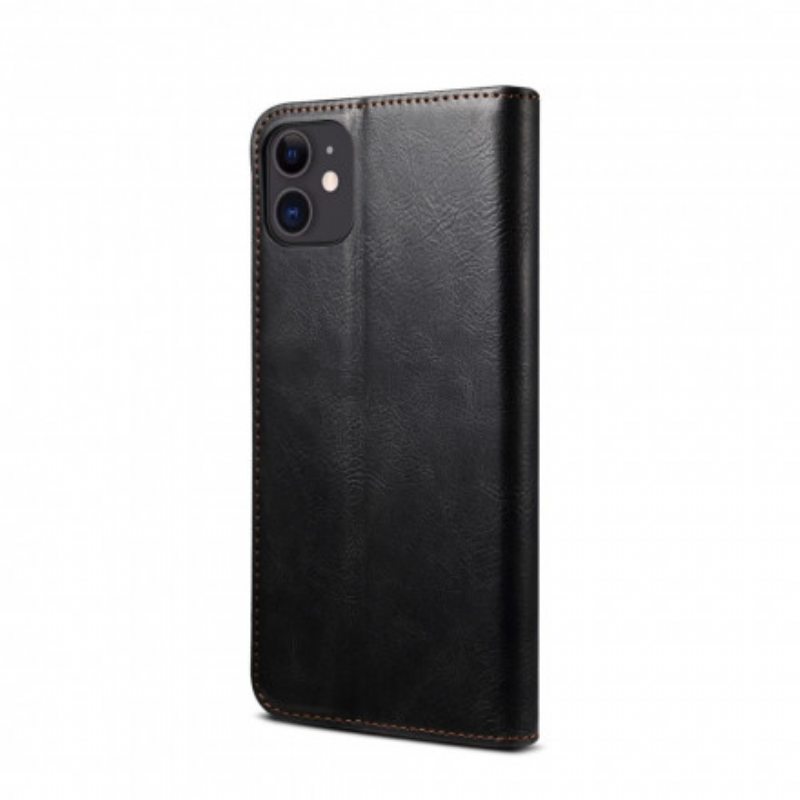 Puhelinkuoret iPhone 11 Kotelot Flip Vahattua Tekonahkaa